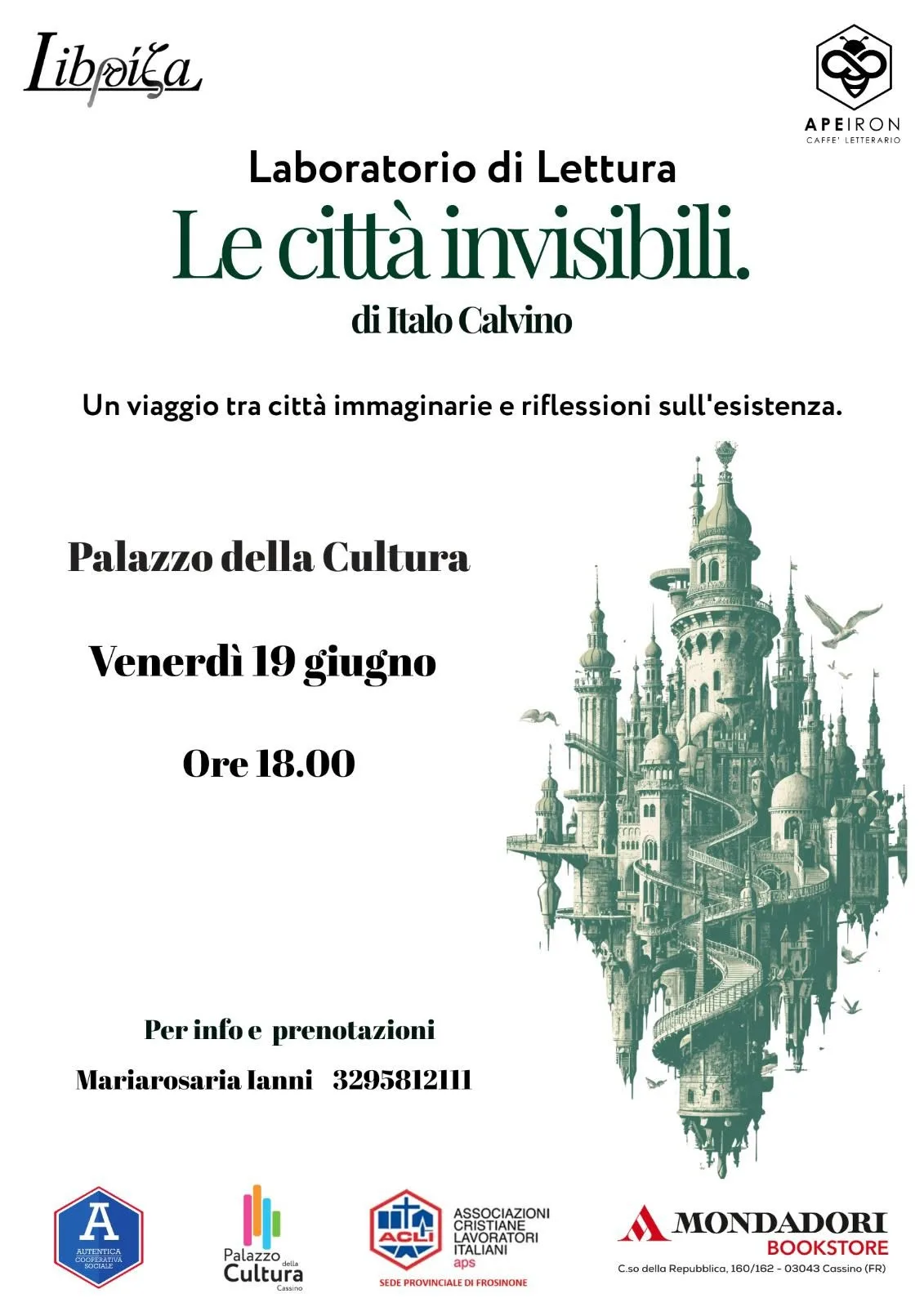 Laboratorio di lettura con "Le città invisibili" al Palazzo della Cultura