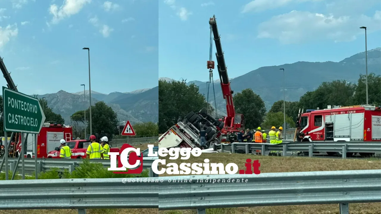 Tragedia sull'Autostrada del Sole: camionista muore nello schianto al casello di Pontecorvo