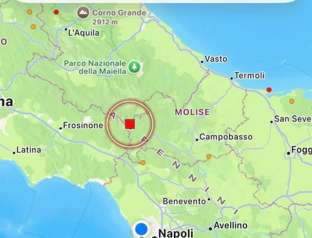 Pizzone (IS) – Scossa di terremoto 4.1 avvertita in diverse regioni