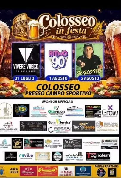 “Colosseo in Festa”: a Cassino tre giorni di musica, spettacolo e gastronomia nel cuore del quartiere