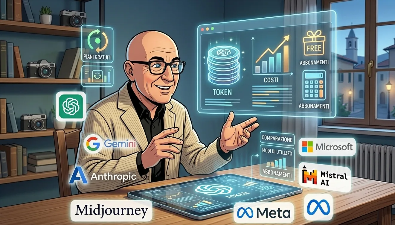 Token, costi e piani gratuiti delle AI: la guida del NonnoWeb per scegliere bene senza buttare soldi