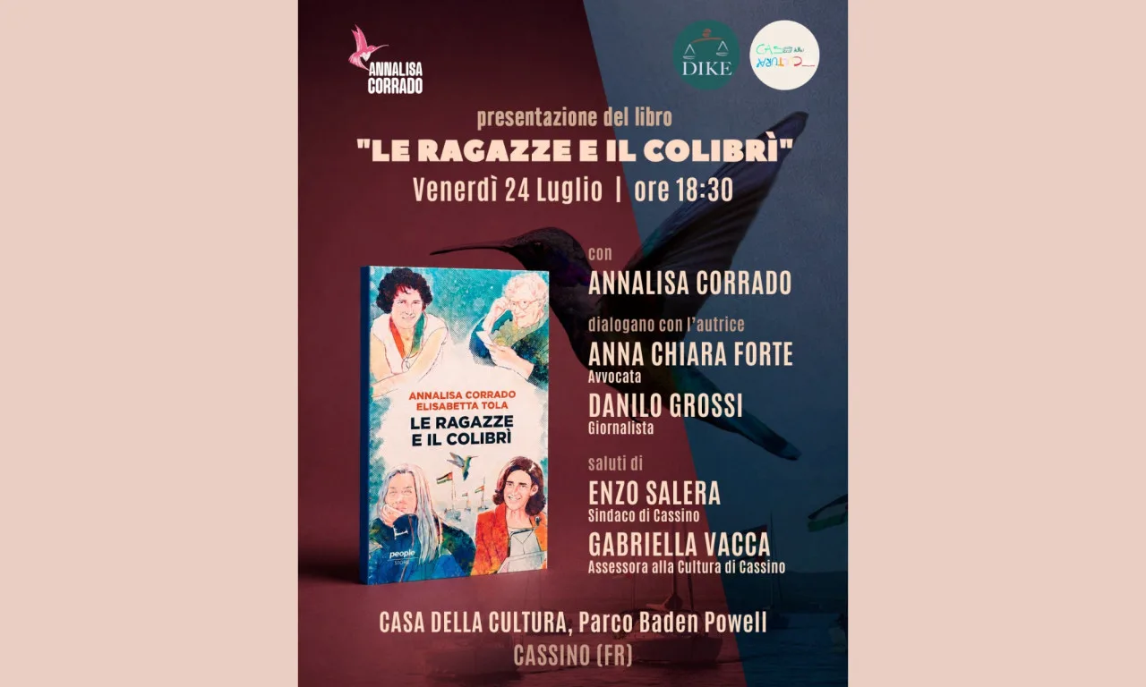 Cassino, presentazione del libro “Le ragazze e il colibrì” di Annalisa Corrado