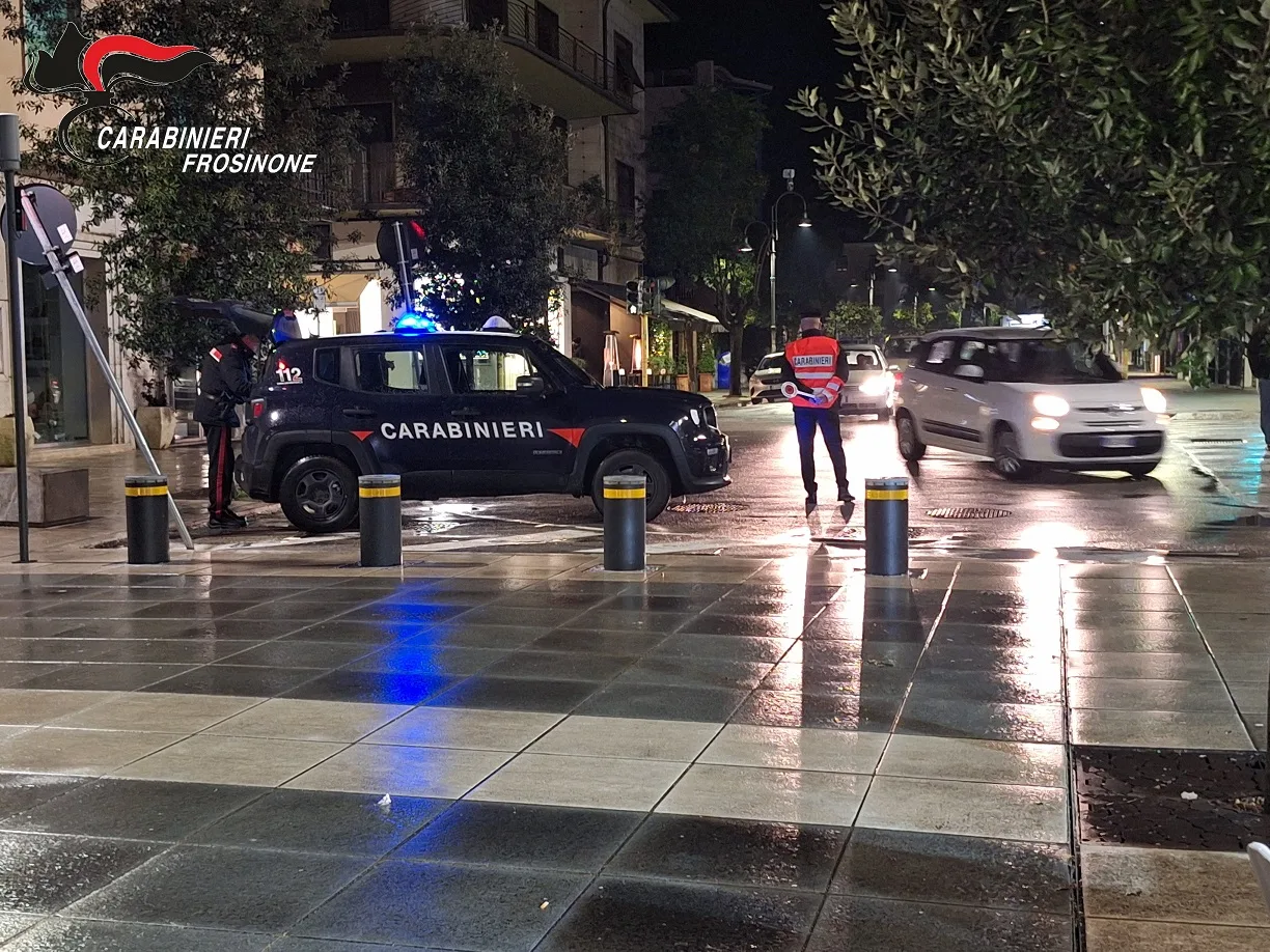 Sicurezza a Cassino: piano straordinario dei Carabinieri nel weekend