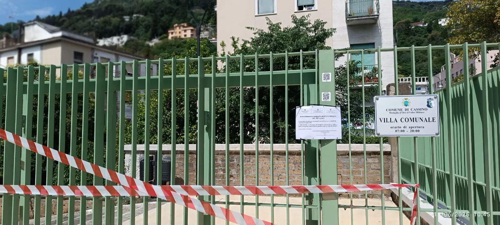 Cassino (FR) – Villa comunale, le minoranze: il sindaco si assuma le sue responsabilità